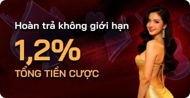 Hoàn trả không giới hạn 1,2% tổng tiền cược
